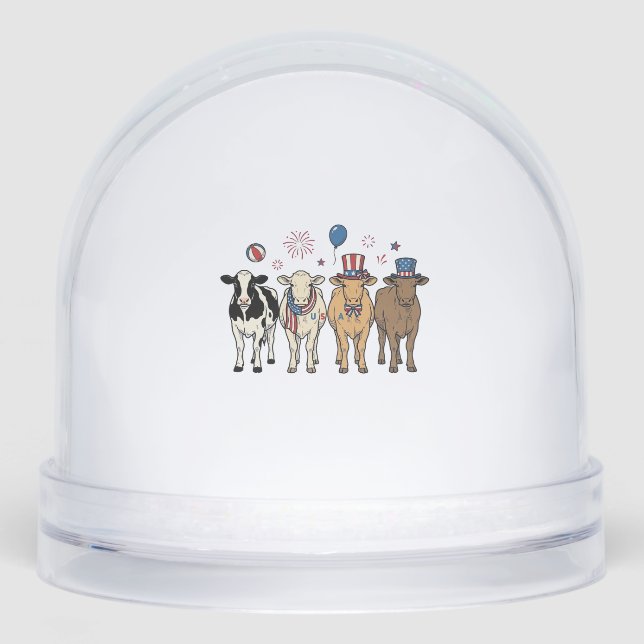 Patriotic Cow Lineup Vintage Vector Shirt Design_1 (Avant)