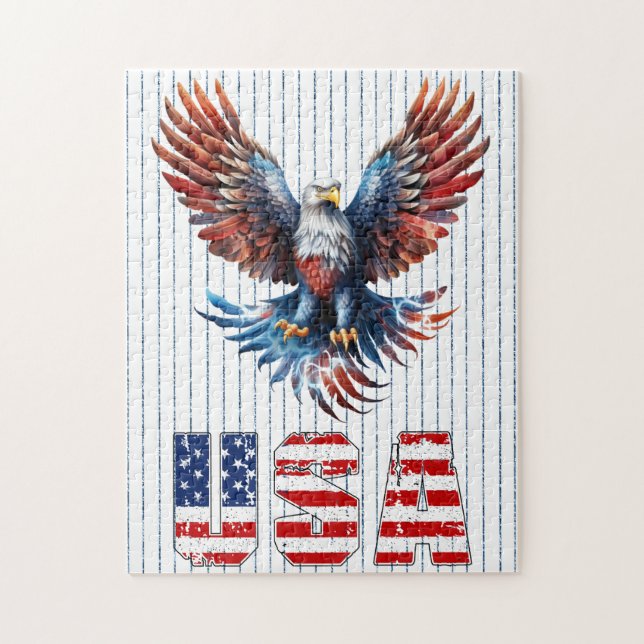 Patriotic Eagle et USA Puzzle (Vertical)