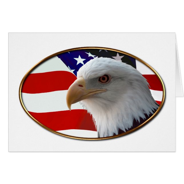 Patriotic Eagle & Flag (Devant horizontal)