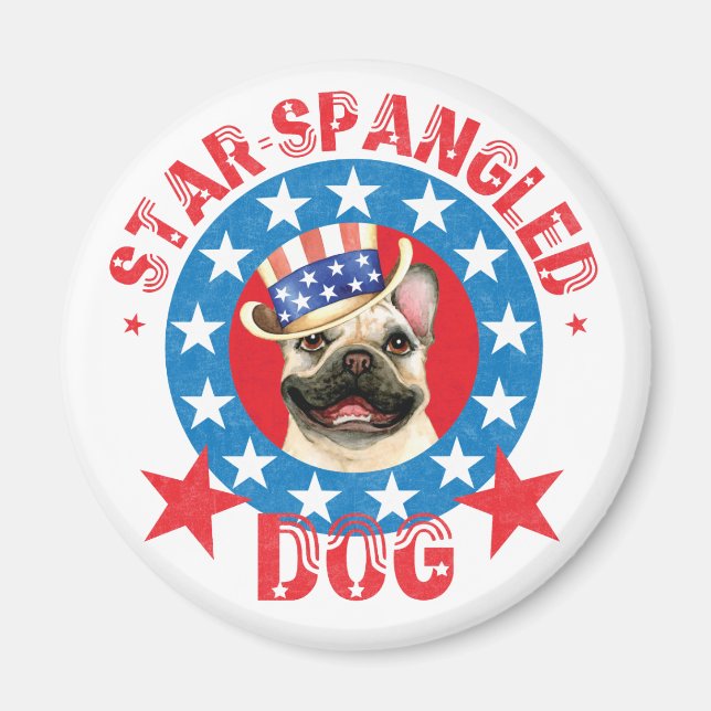 Patriotic Frenchie Magnet (Devant)