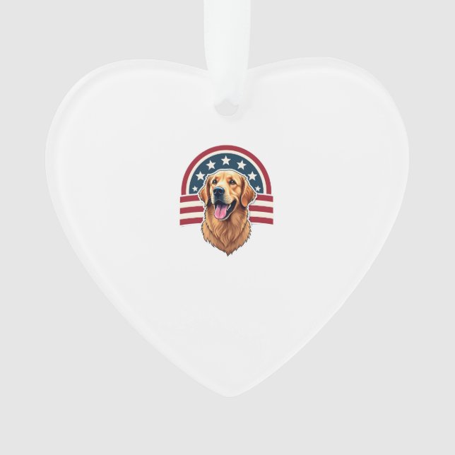 Patriotic Golden Retriever Arc Layout Shirt 2 (devant)
