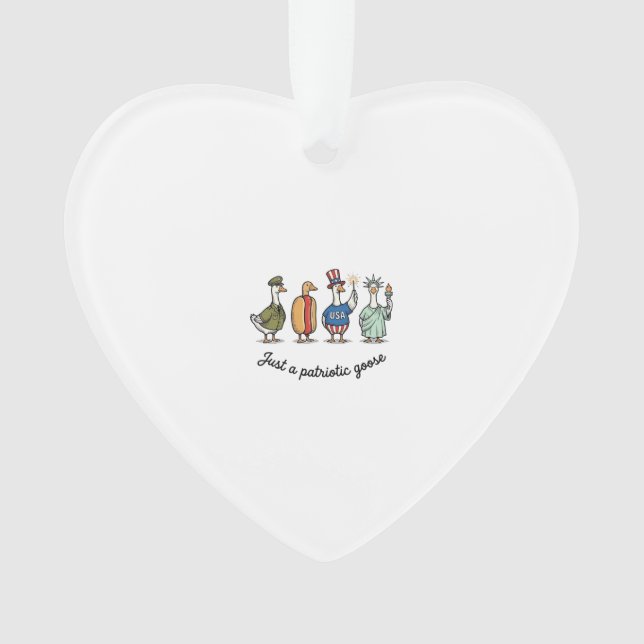 Patriotic Goose Vintage Engraving Funny USA Shirt  (devant)