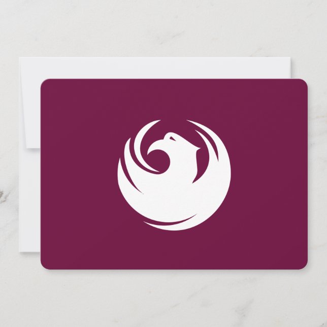 Patriotic  invitations with Flag of Phoenix City (Devant)