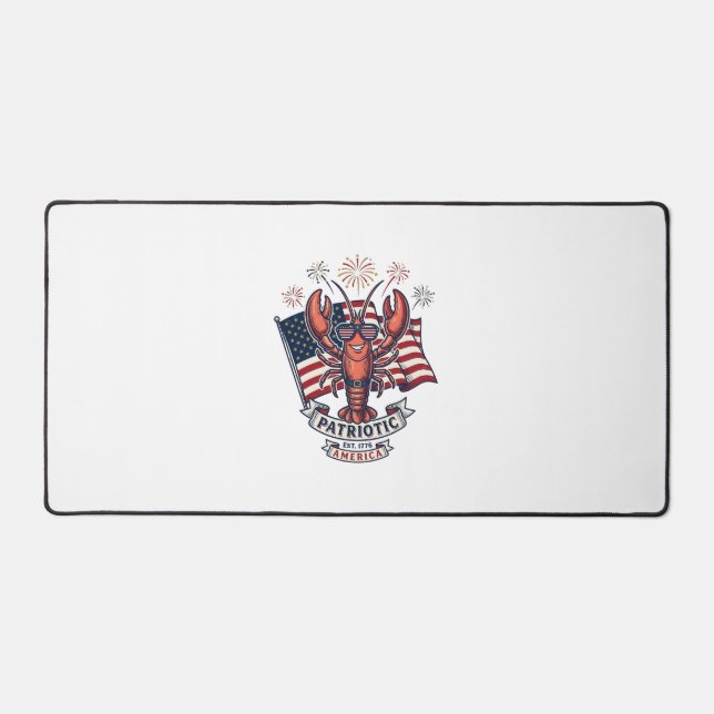 Patriotic Lobster Flag Vintage Engraving T-Shirt_1 (Recto)