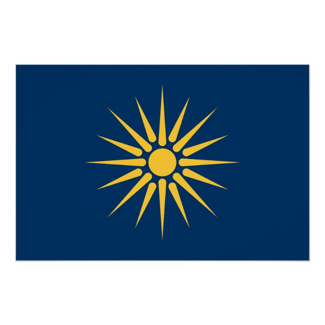 Patriotic wall poster with Flag of Macedonia (Devant)