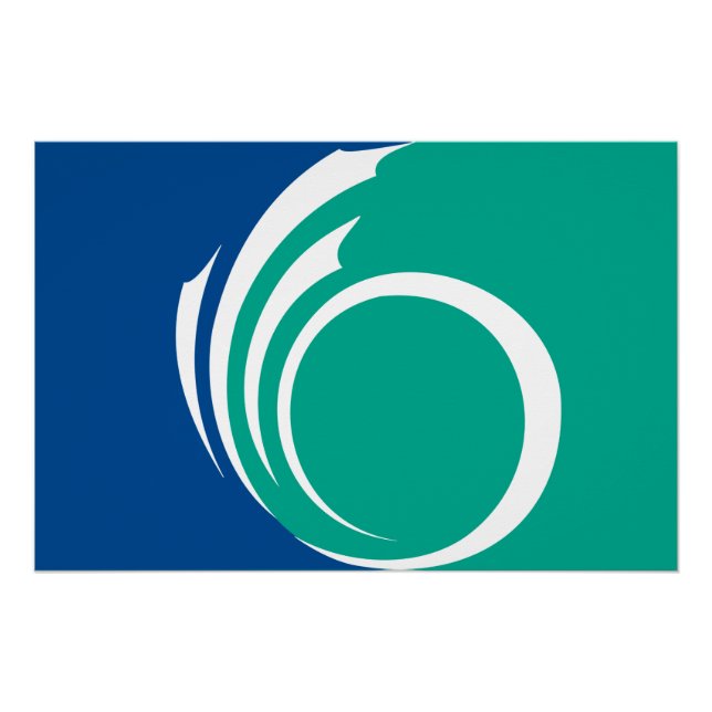 Patriotic wall poster with Flag of Ottawa, Canada (Devant)