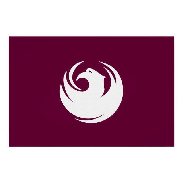 Patriotic wall poster with Flag of Phoenix City (Devant)