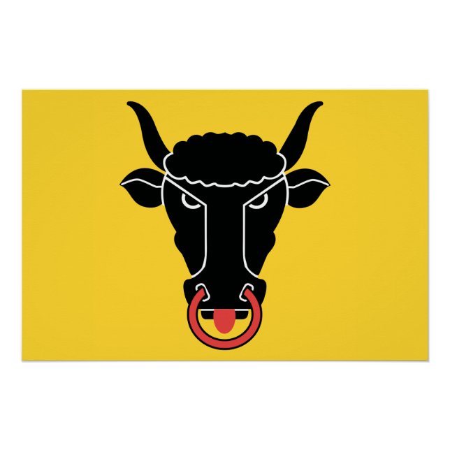 Patriotic wall poster with Flag of Uri (Devant)