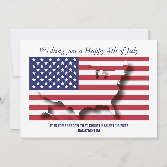 PATRIOTIQUE 4 JUILLET Pour La Liberté Christ Nous  (Devant)