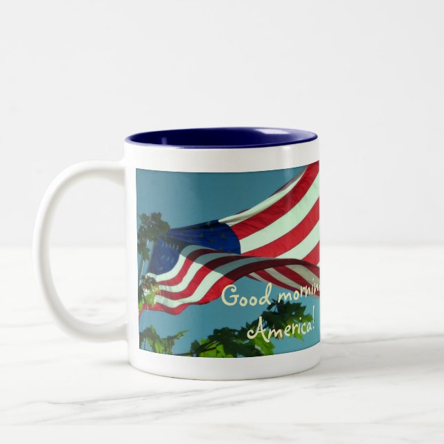 Patriotique Bonjour Amérique Beverage Mug (Gauche)