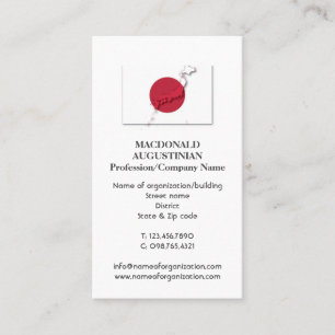 Patriotique  DRAPEAU DU JAPON  Carte de visite pho