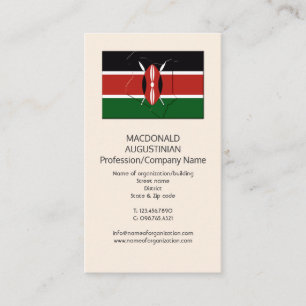 Patriotique DRAPEAU DU KENYA Ajouter un Carte de