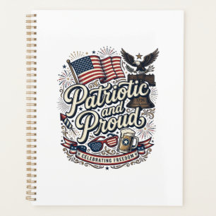Patriotique et fier vintage quatrième juillet