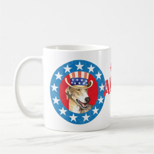 Patriotique Greyhound Coffee Mug
