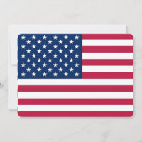 Patriotique, invitations spéciales avec Drapeau de