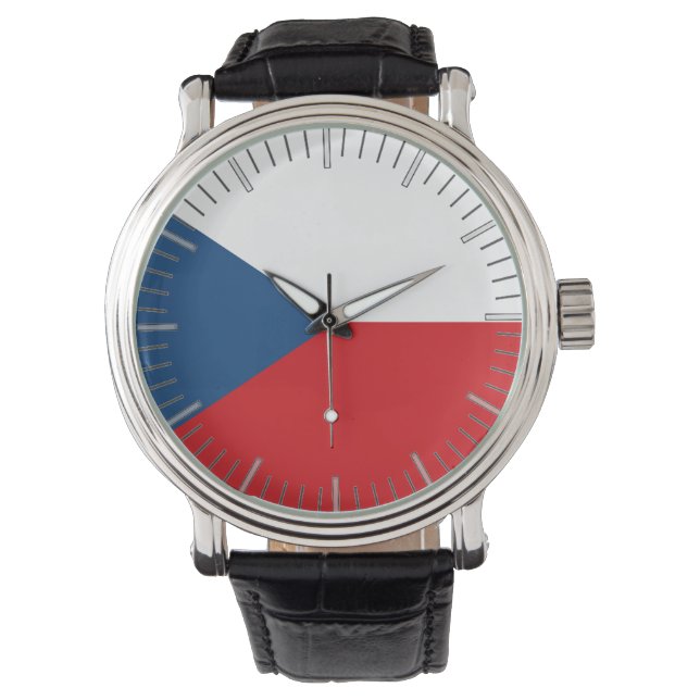Patriotique, montre spéciale avec Drapeau de Czech (devant)