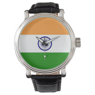 Patriotique, montre spéciale avec Drapeau de l'Ind