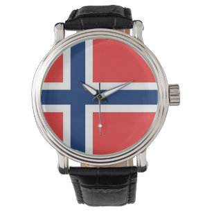Patriotique, montre spéciale avec Drapeau de Norvè
