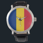 Patriotique, montre spéciale avec drapeau de Rouma<br><div class="desc">Ajoutez une touche de fierté roumaine à vos accessoires grâce à notre montre à main exclusive avec le drapeau roumain ! Réalisée avec une attention minutieuse aux détails, cette montre à main est plus qu’un simple garde-temps, c’est une célébration du patrimoine et de la fierté culturelle de la Roumanie. Le...</div>
