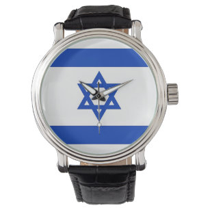 Patriotique, montre spéciale avec Drapeau d'Israël