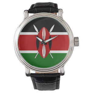 Patriotique, montre spéciale avec drapeau du Kenya