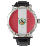 Patriotique, montre spéciale avec drapeau du Pérou