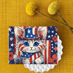 Patriotique Purr-suit de la carte postale du bonhe