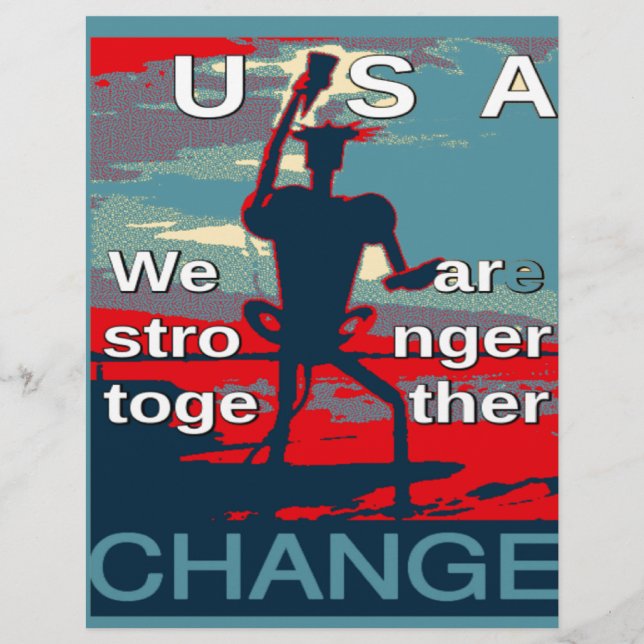 Patriotique responsabiliser USA Change, unir plus  (Devant)