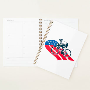 Patriotique USA Cyclisme Américain Drapeau Vélo Ri