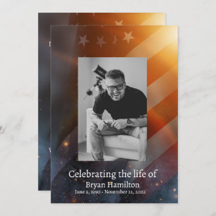 Patriotique USA Drapeau mémorial carte de prière f