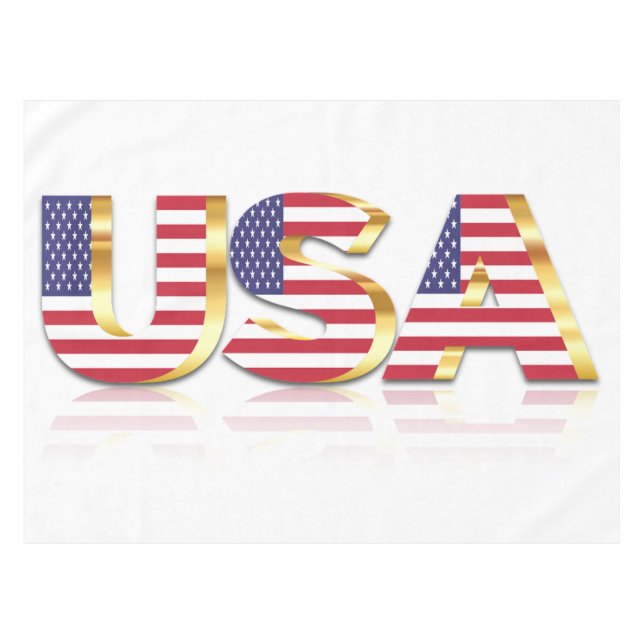 Patriotique USA Drapeau nappe (Devant (Horizontal))