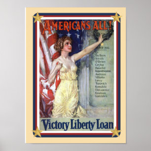 Patriotique USA - Poster du prêt Liberty