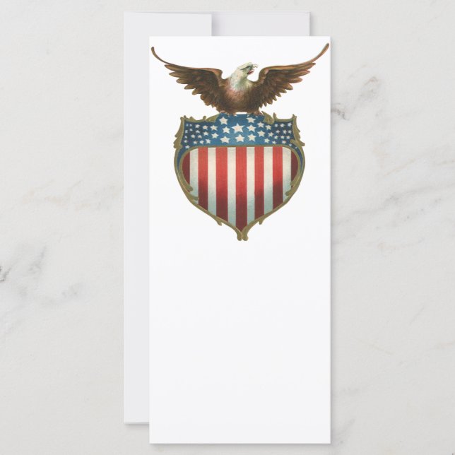 Patriotisme vintage, aigle fier au-dessus du drape (Devant)