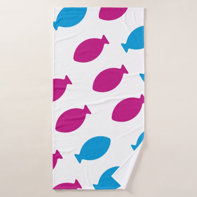 Patrón de peces de colores (Serviette de bain)