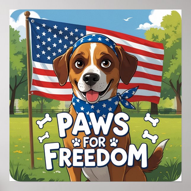 Patrouilles pour la liberté Poster de chien patrio (Devant)