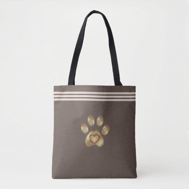 Patte d'animal de compagnie sur sac fourre-tout ma (Devant)