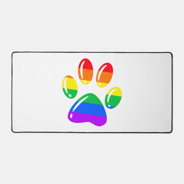 Patte de chien à empreinte de arc-en-ciel LGBT Fie (Recto)