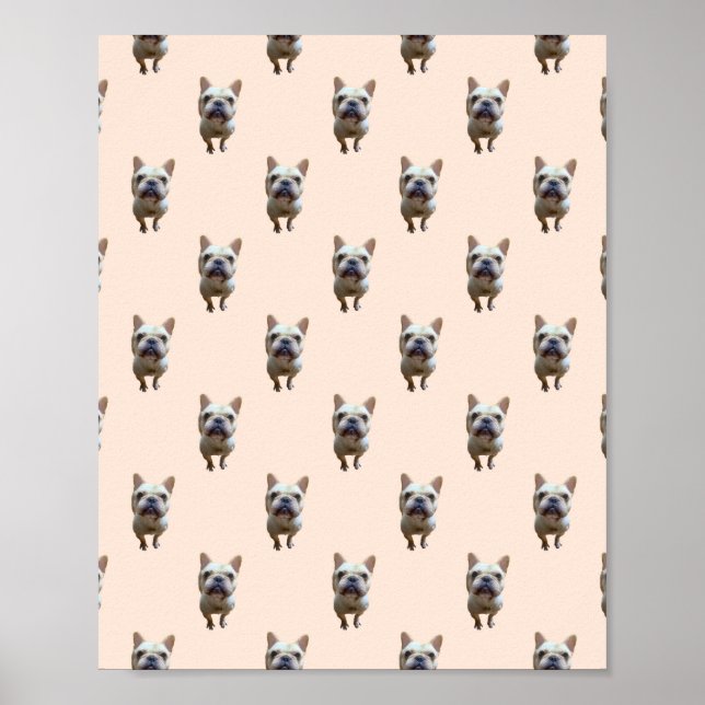 pattern_1_french bulldog_1 matte poster (Devant)