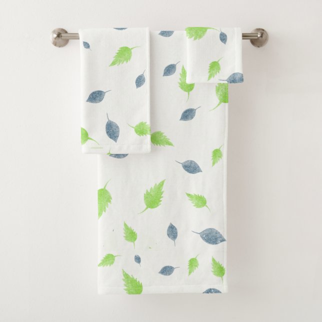 Pattern Blue & Green Leaves (En situation)