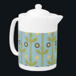 Patters de Floral<br><div class="desc">Jouant et amusant sont les mots qui viennent à l'esprit en regardant ce doux motif rétro vert et bleu folksy floral. Oh si adorable et super mignon aussi. Ce motif floral classique se traduit parfaitement à la fois par des objets de mode et de décoration maison. Le cadeau parfait pour...</div>