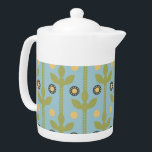 Patters de Floral<br><div class="desc">Jouant et amusant sont les mots qui viennent à l'esprit en regardant ce doux motif rétro vert et bleu folksy floral. Oh si adorable et super mignon aussi. Ce motif floral classique se traduit parfaitement à la fois par des objets de mode et de décoration maison. Le cadeau parfait pour...</div>