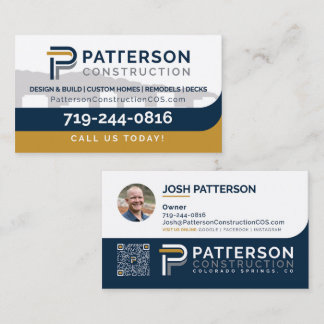 Patterson Construction COS cartes de visite josh