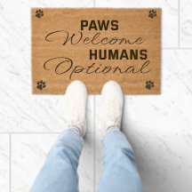 pattes bienvenue, tapis de portes en option pour l