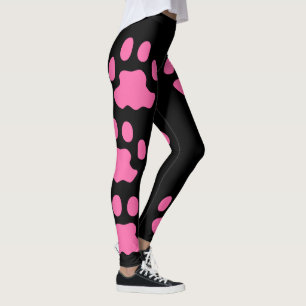 Pattes roses Leggings noirs