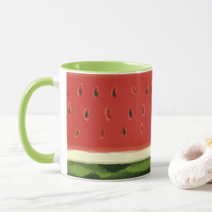 Pâturage rouge clair Watermelon vert Mug
