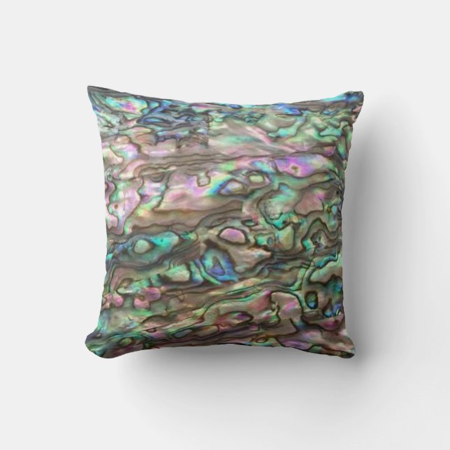 Paua Shell Abalone Natural Cushion Coussin (Recto)