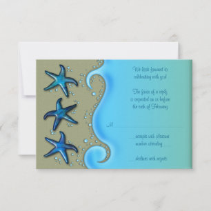 Paua Shell Starfish Mariage Réponse Carte RSVP
