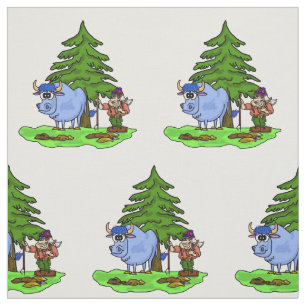 Paul Bunyan (rasé) et tissu bleu de bébé de boe