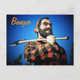 Paul Bunyan sur la carte postale de Bangor