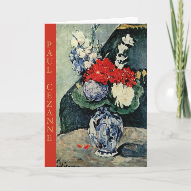 Paul Cezanne, Delft Vase avec Carte pour notes de  (Devant)
